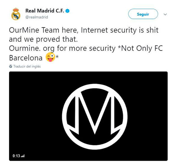Hackean el Twitter del Real Madrid para anunciar el fichaje de Messi 2 Hackean el Twitter del Real Madrid para anunciar el fichaje de Messi mensaje hackers