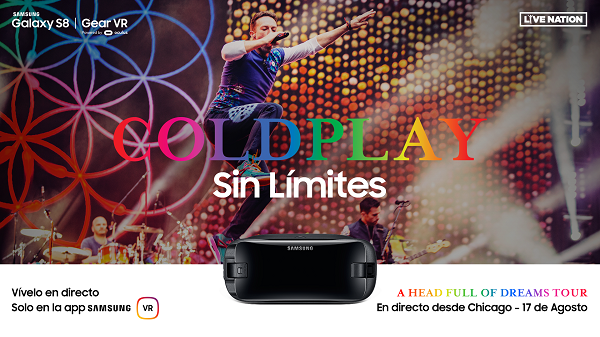 Samsung retransmitirá un concierto de Coldplay en realidad virtual