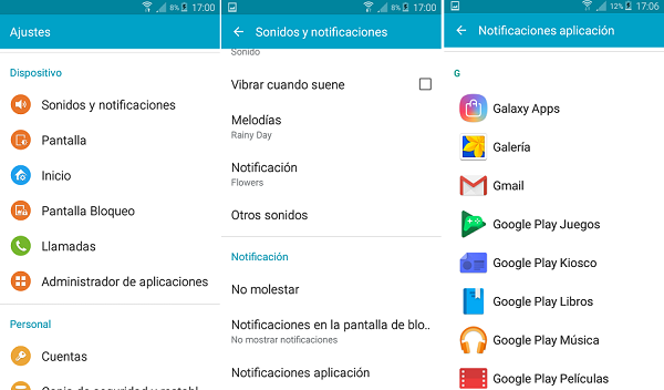 configuracion notificaciones