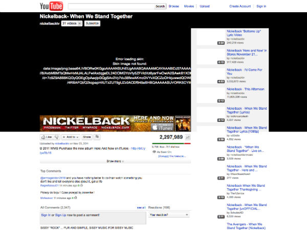 Diseño de YouTube en 2011