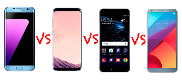 Comparativa Samsung Galaxy S7 edge frente a móviles punteros de 2017