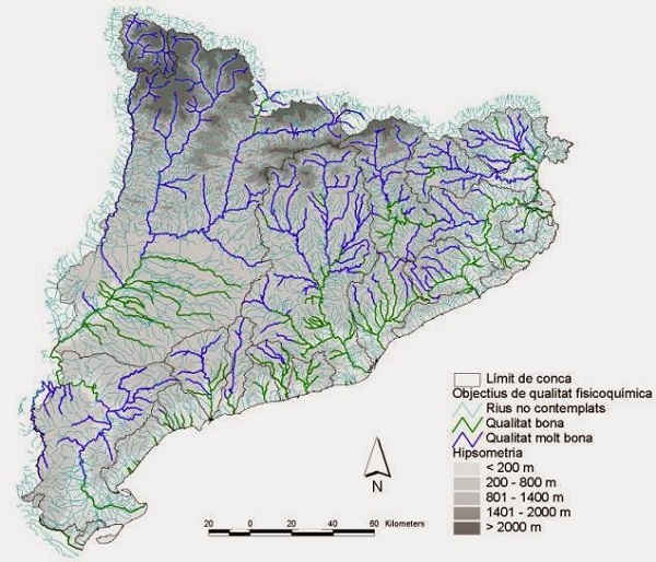 Mapas de Catalunya de rí­os