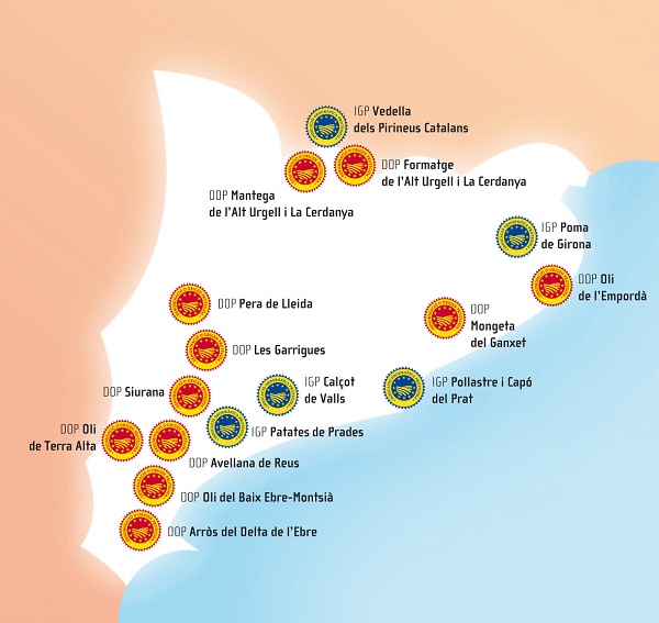 Mapa de Catalunya, más de 100 imágenes para descargar e imprimir 12 mapa denominaciones origen catalunya
