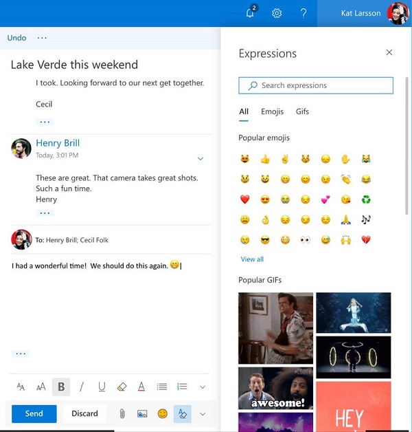Outlook.com beta trae cambios importantes y nuevos GIFs 2 outlook emojis