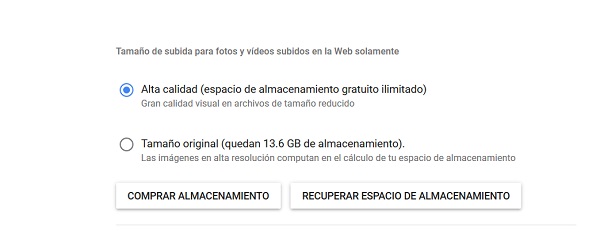 5 consejos a la hora de usar Google Fotos en el ordenador 3 espacio ilimitado google fotos