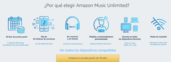 Amazon lanza su servicio de música en España para competir con Spotify 2 amazon music unlimited