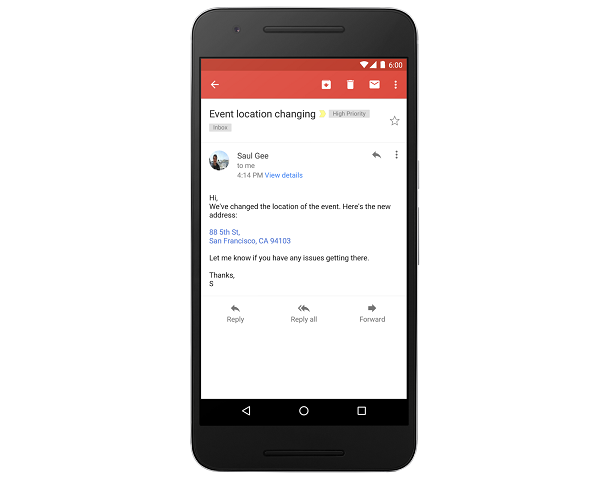 Gmail convierte las direcciones y números de teléfono en enlaces 1 Gmail convierte las direcciones y números de teléfono en enlaces