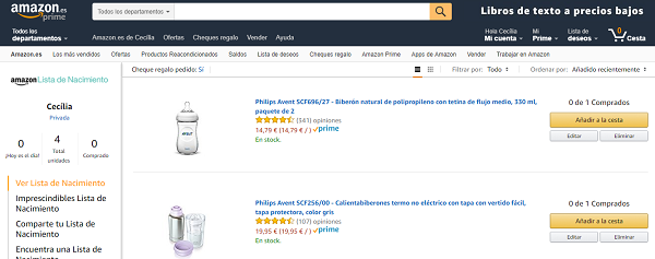 Cómo crear una lista de nacimiento en Amazon 6 listas de nacimiento