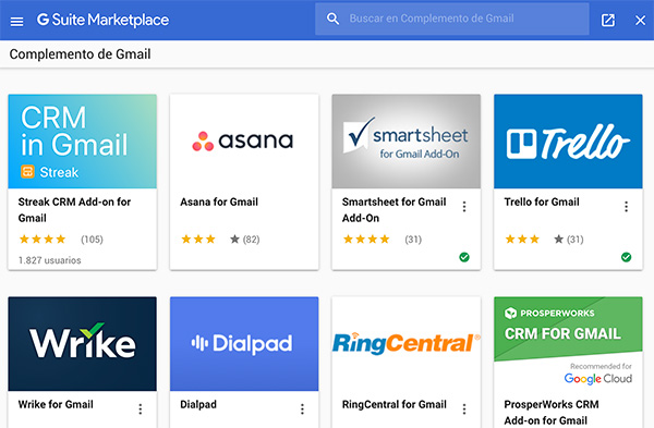 Complementos Gmail
