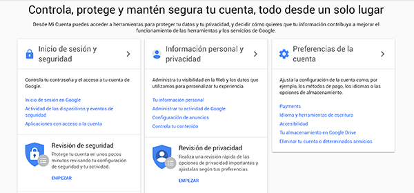 Cómo gestionar los dispositivos y servicios que usan tu cuenta de Google 2 Cuenta Google