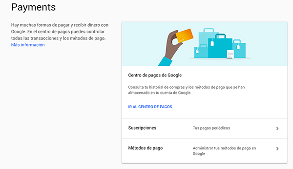 Cómo gestionar los dispositivos y servicios que usan tu cuenta de Google 6 Controlar pagos Google
