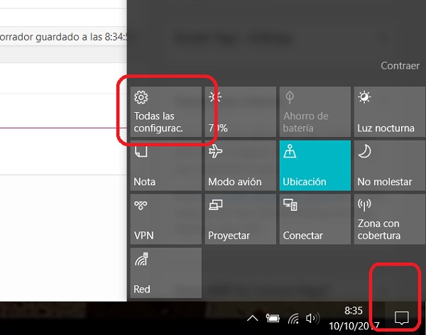 ajustes PC