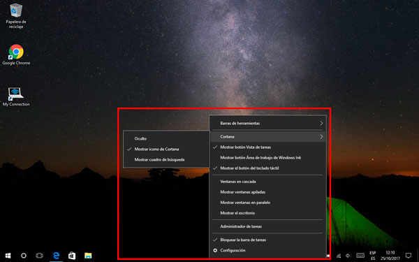 como personalizar barra de tareas Windows 10 personalizar