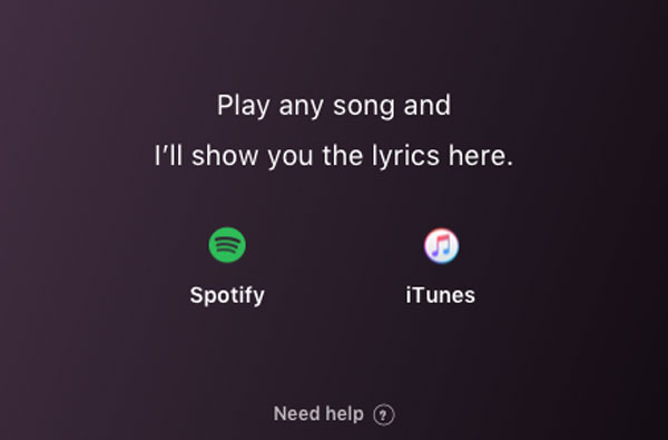 cómo ver letra de canción Spotify ejecutar app