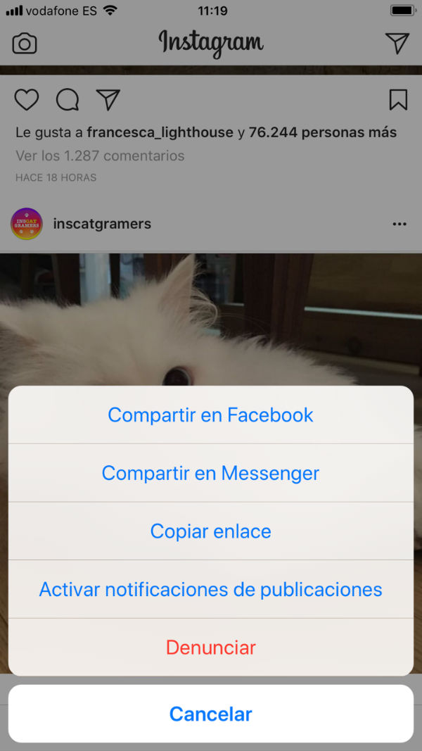 notificaciones Instagram