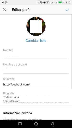 instagram cambiar nombre