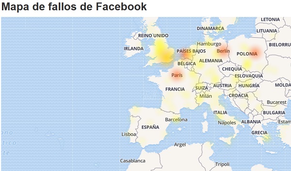 mapa de fallos facebook