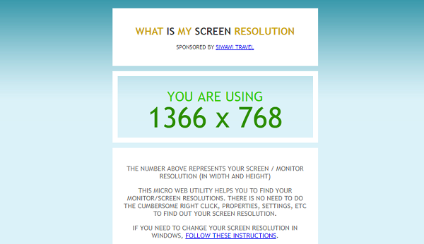 resolución de pantalla