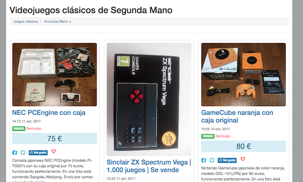 Soloretro.com, un Wallapop para encontrar juegos y consolas retro 3 soloretro.com mercadillo