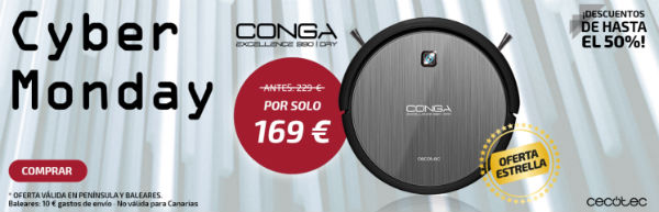 10 ofertas por Cyber Monday que no recomendamos 3 Robot aspiradora Conga Excellence 990
