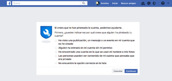 Facebook bloqueo