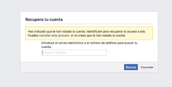 Cómo recuperar una cuenta de Facebook robada 2