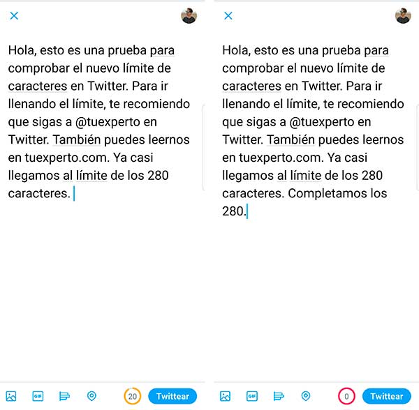 Twitter lanza los 280 caracteres para todos los usuarios 3 Limite 280 caracteres