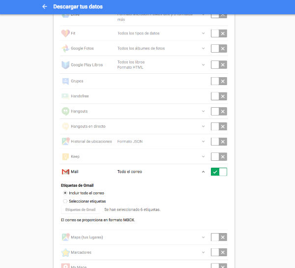 Gmail copia de seguridad