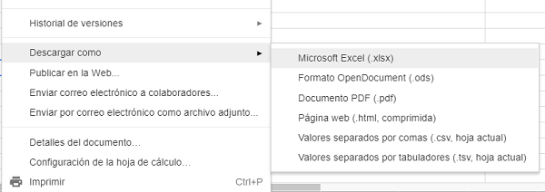 10 trucos útiles para los documentos y hojas de cálculo de Google Docs 8 archivo exportar excel
