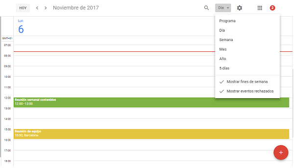 Probamos el nuevo diseño de Google Calendar 2 google calendar vistas