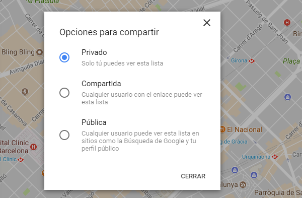 Cómo crear y compartir listas de lugares en Google Maps 1