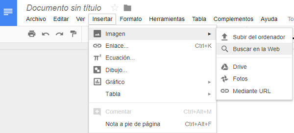 10 trucos útiles para los documentos y hojas de cálculo de Google Docs 4 insertar imagen