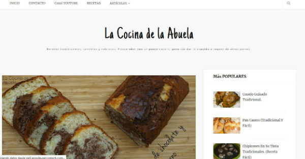 Las mejores web con recetas de platos tradicionales 2 La cocina de la abuela