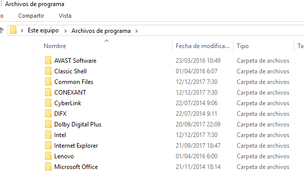 Archivos de Programa