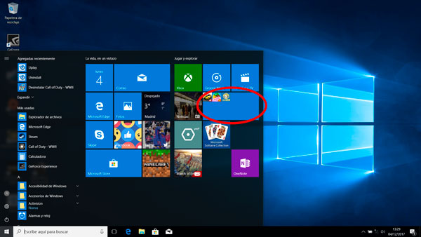 Cómo crear carpetas en el menú de inicio de Windows 10 1 Cómo crear carpetas en el menú de inicio de Windows 10