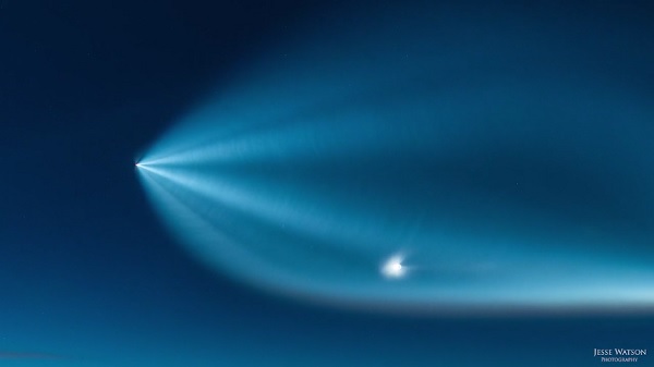 Así­ es el lanzamiento del cohete SpaceX en cámara súperlenta
