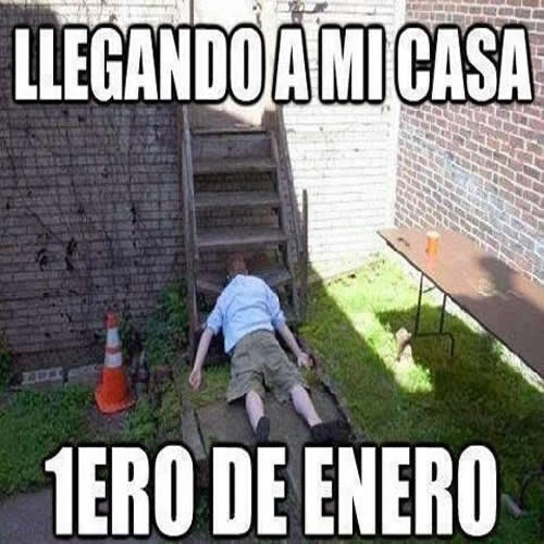 meme año nuevo resaca
