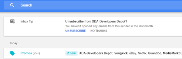 Inbox de Gmail incluye una nueva función para librarte de correos promocionales 2 inbox