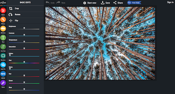 6 editores de fotos gratuitos a través del navegador 3 pizap