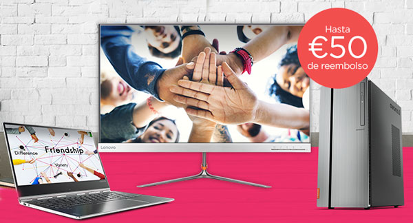 Lenovo te devuelve hasta 50 euros por la compra de un PC y un monitor