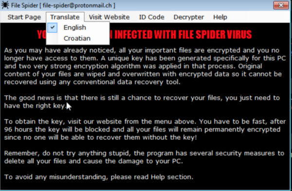 virus spider ransomware
