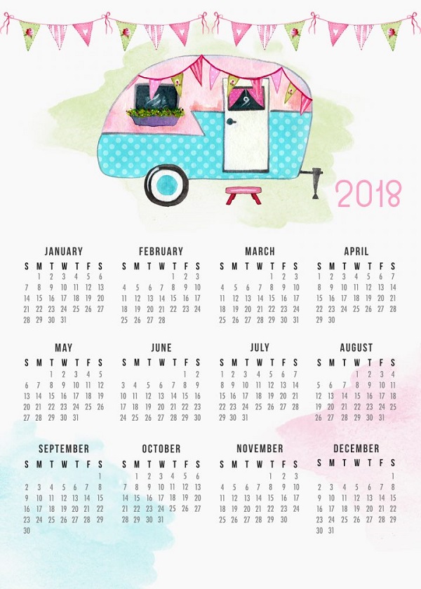 2018 calendario imprimir