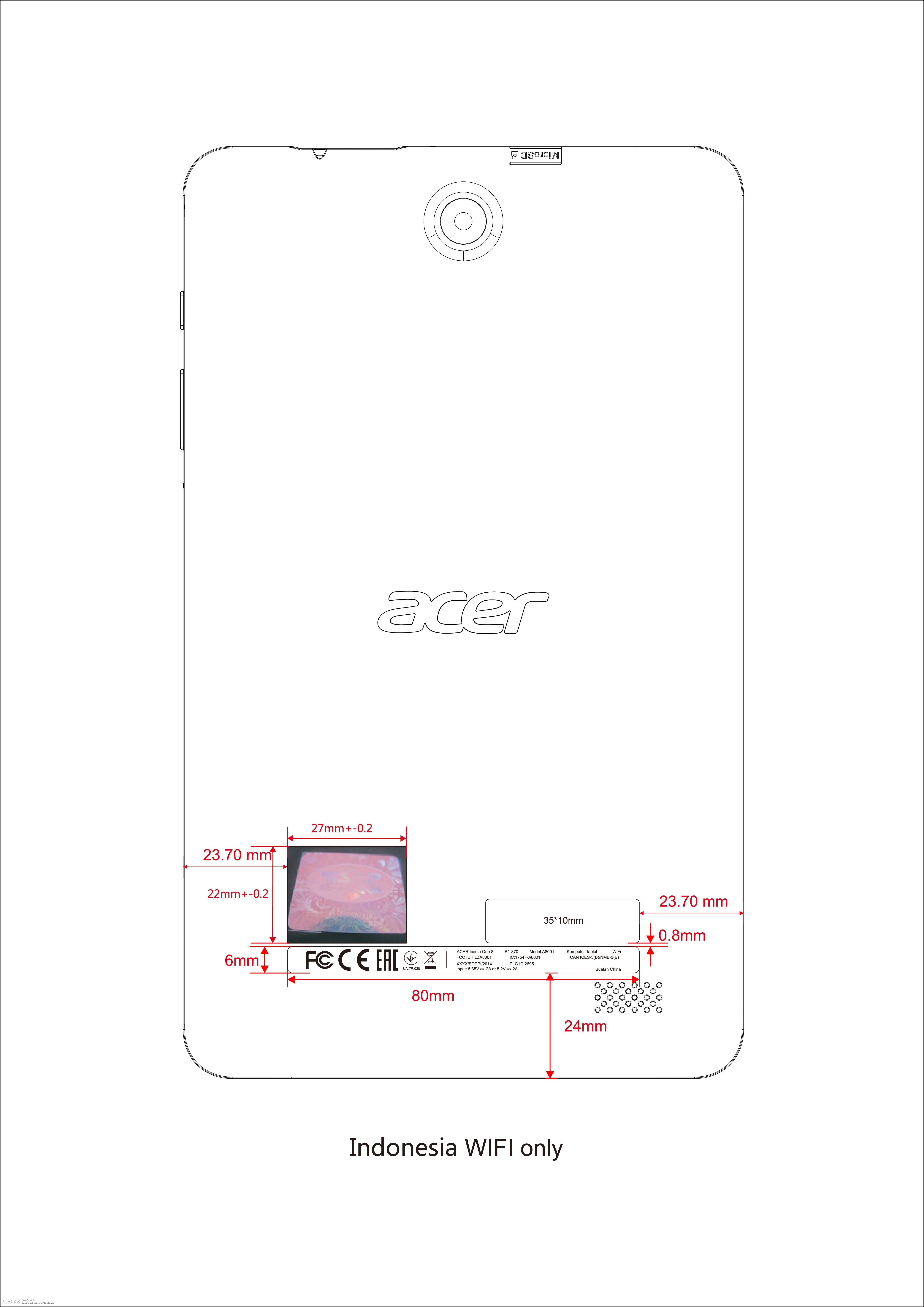 Acer Iconia One 8 2018