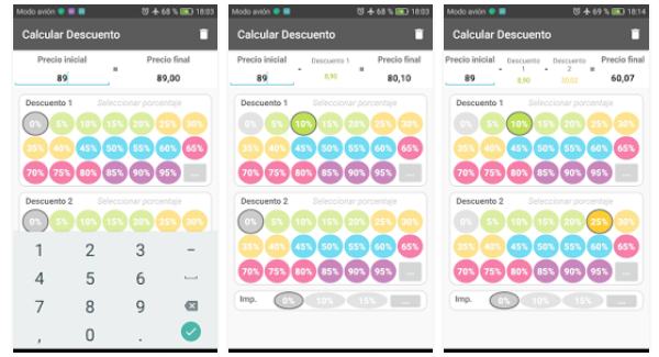 calcular descuento