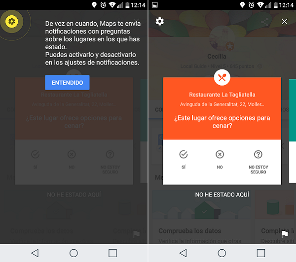 Cómo desactivar las notificaciones de Google Maps en el móvil 2 notificaciones google maps