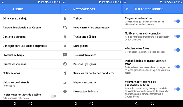 Cómo desactivar las notificaciones de Google Maps en el móvil 4 notificaciones google maps