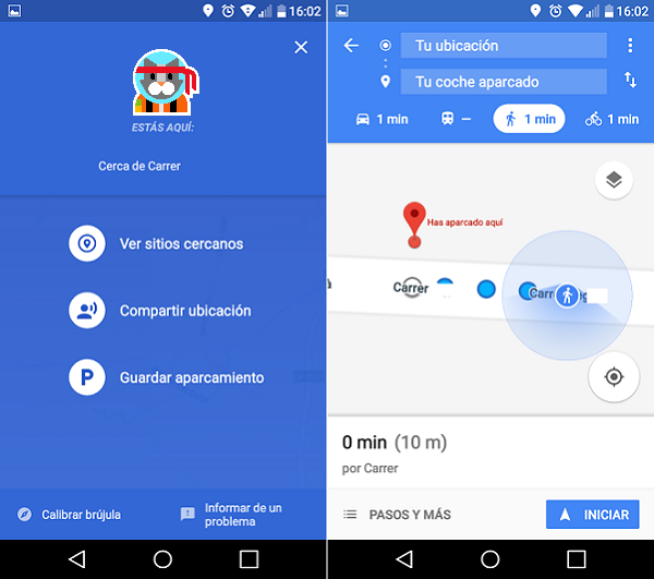 20 trucos para Google Maps que merece la pena probar 3 aparcar google maps