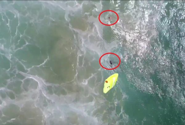 Un dron salva la vida a dos personas a punto de ahogarse