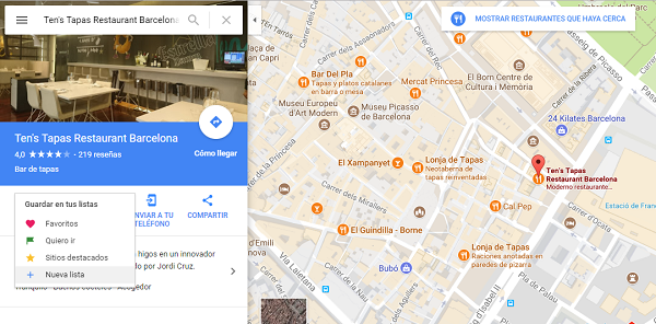 20 trucos para Google Maps que merece la pena probar 2 guardar lugares