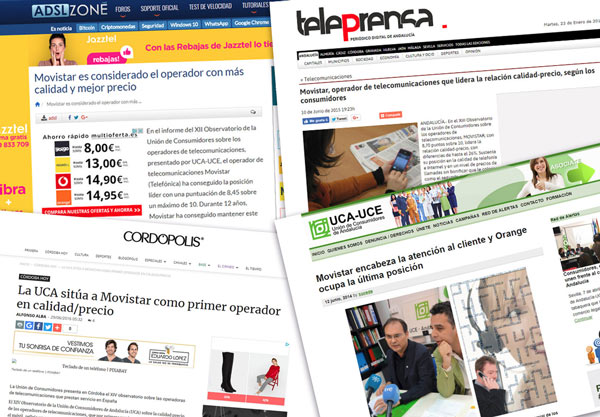 Una asociación de consumidores difundí­a informes favorables a Movistar con la que mantení­a una relación comercial